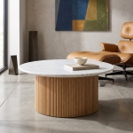 WOODEN ROUND COFFEE TABLE